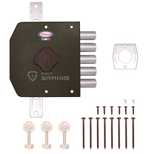 Замок накладний POTENT 495 (BS60мм) правий 3 ключа - Фото №5