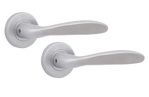 Ручки на розетте ROSTEX Napoli ES52 нержавеющая сталь матовая - Фото №1