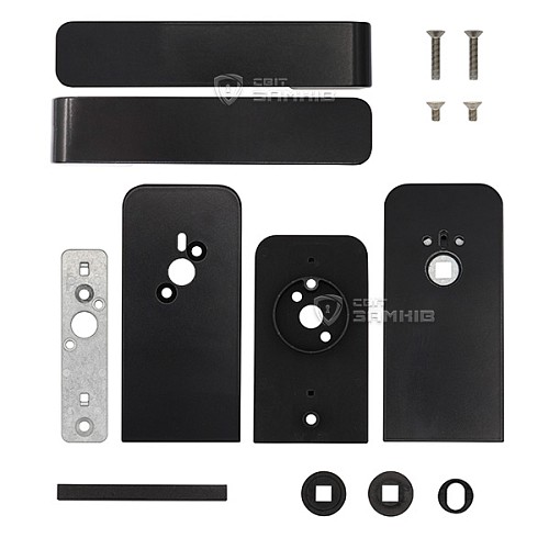 Ручка-заскочка WALA H4S32/SM1OM2 для скляних дверей магнітна матовий чорний - Фото №5