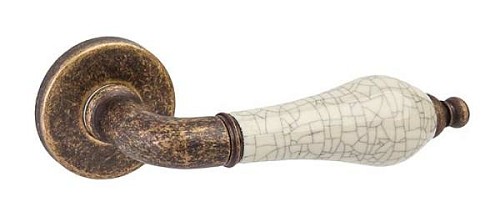 Ручки на розетте DND by MARTINELLI Monica AF+P8 античная обработка/бежевый фарфор - Фото №2