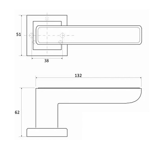 Ручки на розетте APECS Windrose "Nevada" H-18107-A NIS/CR никель матовый/хром - Фото №2