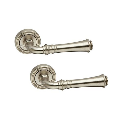 Ручки на розетте FIMET Tasha 1028 (261) F20 матовый никель - Фото №1