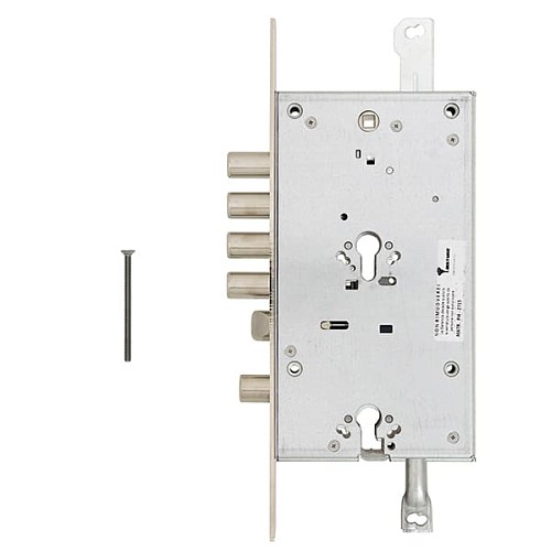 Механизм замка MUL-T-LOCK CEM30328 Двухсистемный (BS65*85мм) хром полированный без об.планки - Фото №6
