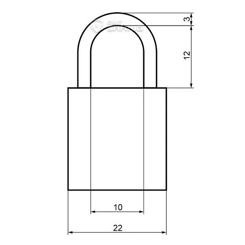 Замок навесной HORST HR-PA-20E (2 ключа) - Фото №2