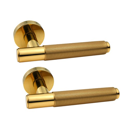 Ручки на розетте FORME City 335A L01 латунь полированная - Фото №1