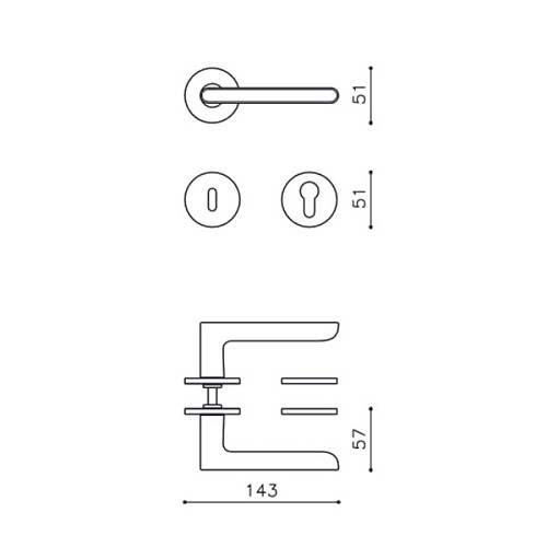 Ручки на розеті OLIVARI Lucy CR хром глянцевий - Фото №5