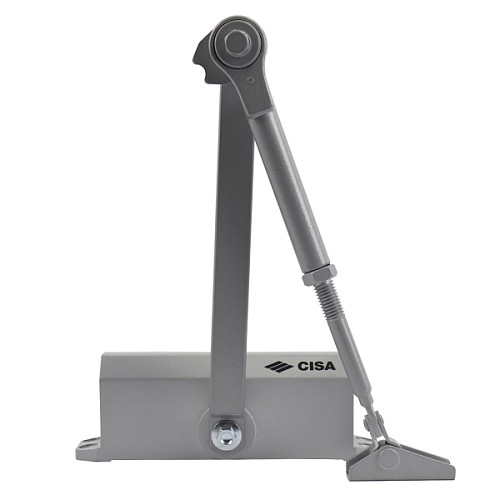 Доводчик CISA 60461.03.0.97 STD HO с фиксацией до 80 кг серый - Фото №3