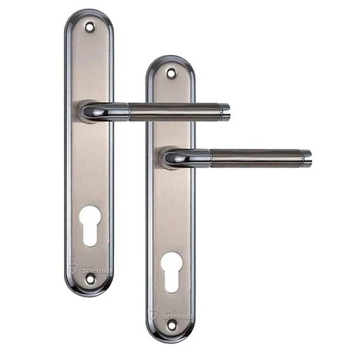 Ручки на планке SIBA Milas 85 матовый никель/хром - Фото №1