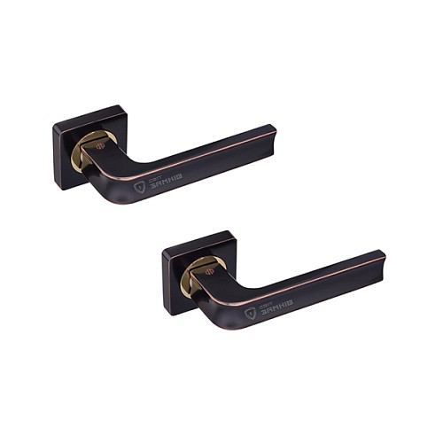 Ручки на розеті GAVROCHE Californium AL-A1 ORB/PB чорний з патиною/золото - Фото №1