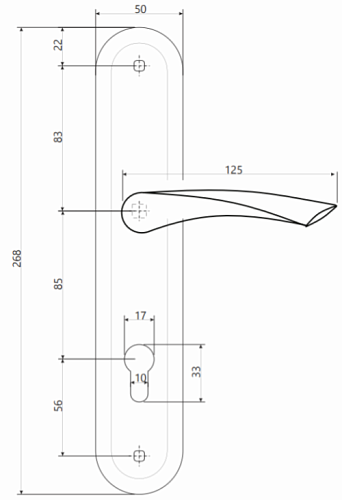 Ручки на планке APECS HP-85.0423 CR хром - Фото №2