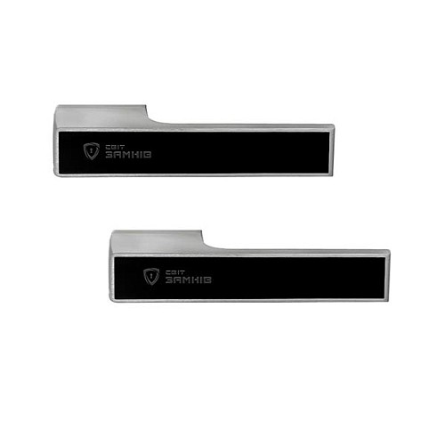 Ручки на розетте MVM Z-1440 (T1-E1) MOC/BLACK матовый старый хром с черной вставкой - Фото №1