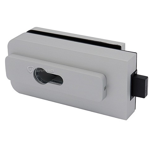 Замок накладний WALA ZAM SM1OZ1 двосторонній для скляних дверей (скло-рама) срібний - Фото №1