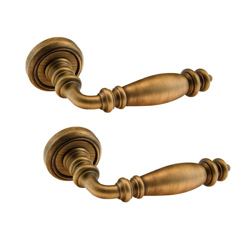 Ручки на розетте FADEX Siena Groove 404V B02 бронза матовая - Фото №1