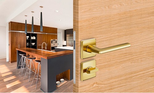 Ручки на розетте DND by MARTINELLI Luce P 02 ZOS матовая латунь - Фото №5