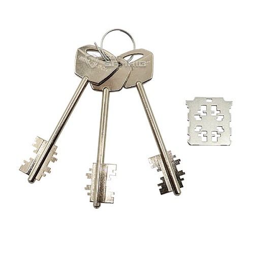 Механизм замка MUL-T-LOCK Matrix DFM30328M Двухсистемный (BS65 * 85мм) хром полированный без об.планки - Фото №7