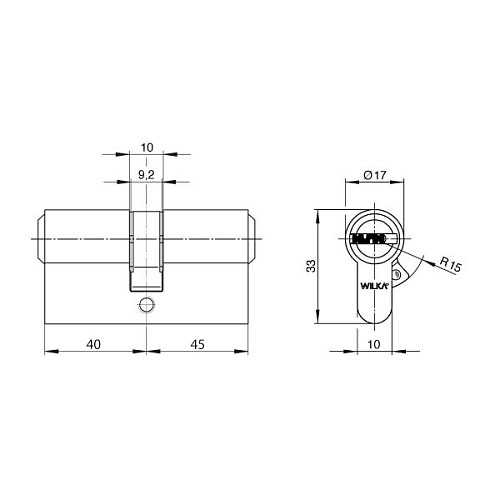 Цилиндр WILKA 3600 КАРАТ S3 85 (40*45) никель - Фото №6