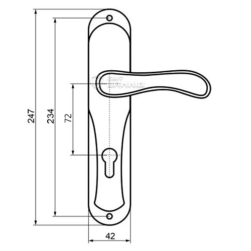 Ручки на планке OZCANLAR Star Yale 72 никель сатин - Фото №2