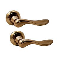 Ручки на розетте SIBA Latina (R02) матовое золото/темное золото (матовая розетта)