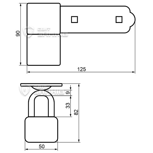 Замок навесной TOKOZ UZ 230+ (3 ключа) - Фото №9
