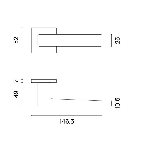 Ручки на розетте APRILE AS Erica Q 7S тонкая розетта хром полированный - Фото №2
