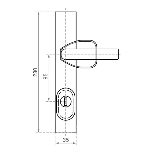 Ручки на планке OZEN Helen AL200-PH Right правая 85мм фиксированная-нажимная черный - Фото №4