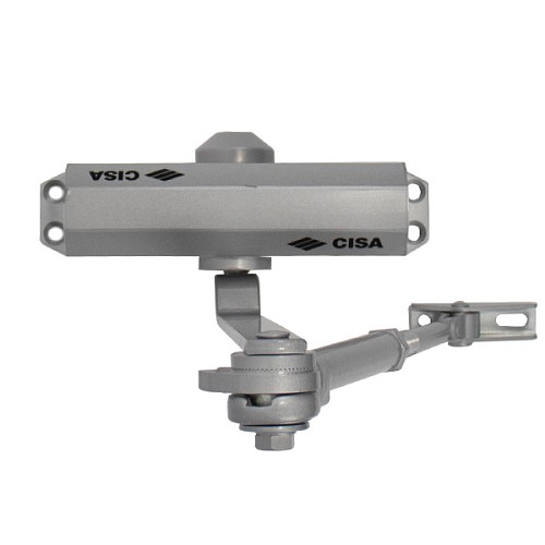 Доводчик CISA 60461.03.0.97 STD HO с фиксацией до 80 кг серый - Фото №9