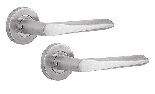 Ручки на розетте ROSTEX Parma ES52 нержавеющая сталь матовая - Фото №1