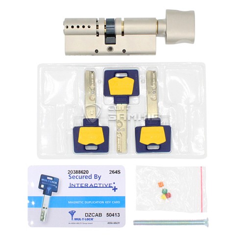 Цилиндр MUL-T-LOCK MTL600/IInteractive+ 62T (27*35T) никель сатин - Фото №5