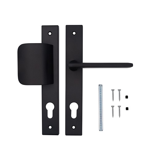 Ручки на планке OZEN Helen AL200-PH Right правая 85мм фиксированная-нажимная черный - Фото №2