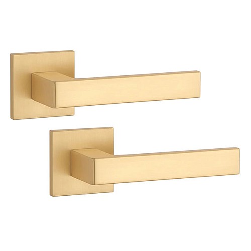 Ручки на розетте APRILE AT Sulla Q 7S тонкая розета латунь матовая - Фото №1