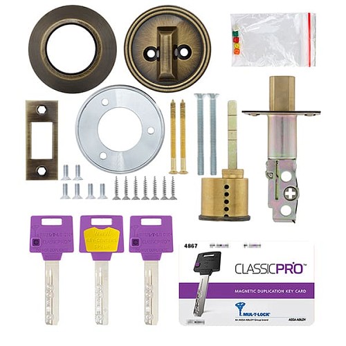 Замок врізний MUL-T-LOCK Dead Bolt DBM ClassicPro (BS60мм) антична бронза - Фото №5