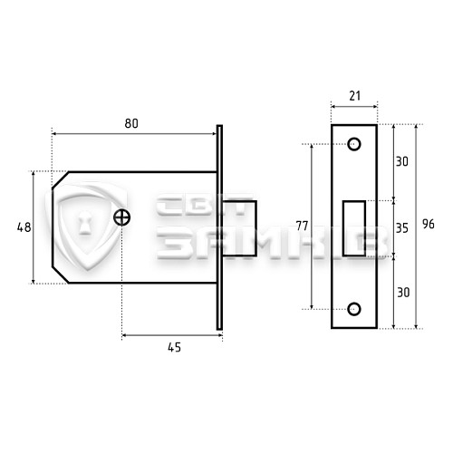 Механизм замка KALE 156F (BS45мм) хром - Фото №5