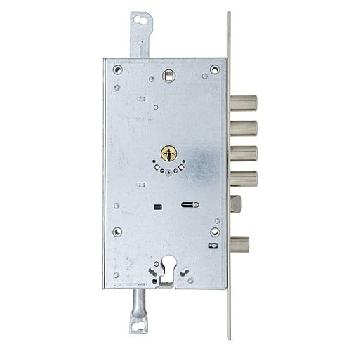 Механизм замка MUL-T-LOCK Omega OFMPB30328L / metal VIP / 3in1 двухсистемный (BS65 * 85мм) хром полированный без об.планки - Фото №6