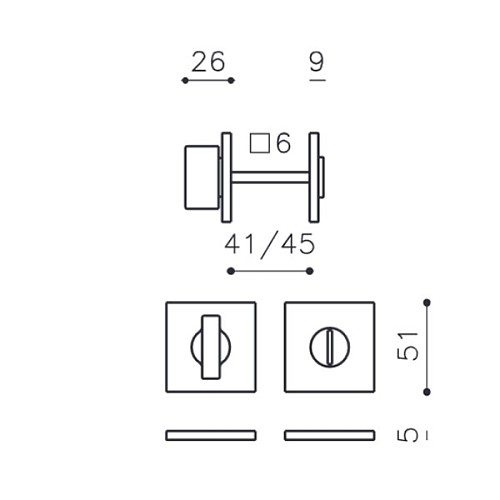Вороток OLIVARI Space QB NP чорний матовий - Фото №2