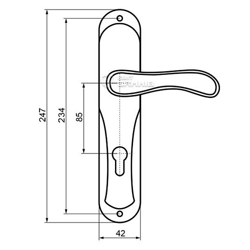 Ручки на планке OZCANLAR Star Yale 85 сатин/золото - Фото №4