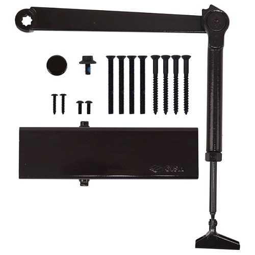 Доводчик CISA C1611.05.0.88 Professional Plus2 BC STD HO с фиксацией до 120 кг коричневый - Фото №4