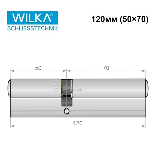 Цилиндр WILKA 1400 A 120 (50*70) никель - Фото №7