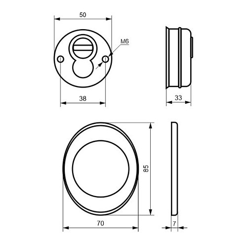 Протектор AZZI FAUSTO F23 Antitubo 33 мм 85х70 полированная латунь - Фото №5