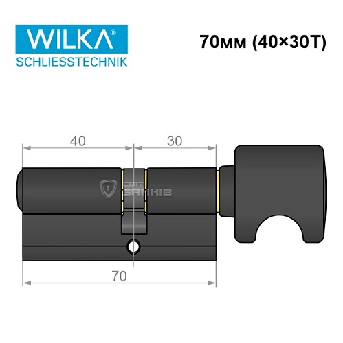 Циліндр WILKA 1405 A 70T (40*30T) чорний - Фото №8