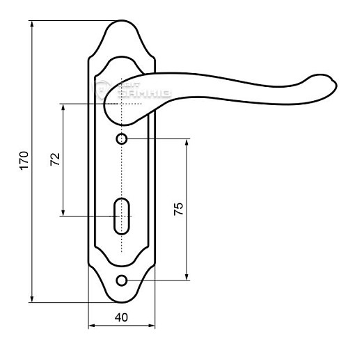 Ручки на планці Рубіно к/п 72 KL OLV золото - Фото №4