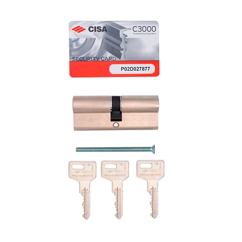 Циліндр CISA C3000 70 (35*35) нікель матовий - Фото №6