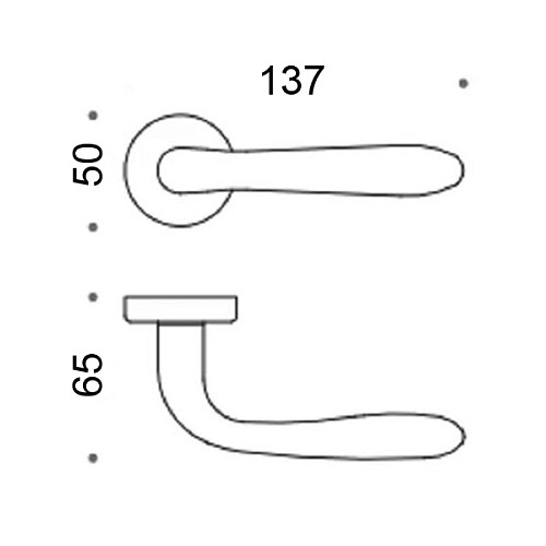 Ручки на розетте COLOMBO Robot CD41 (CD69BZGG-CD63GB) хром - Фото №3