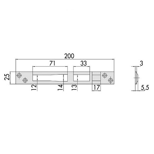Зворотня планка CISA 06462.01 до замка 16215 - Фото №2