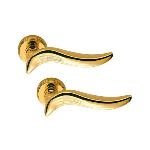 Ручки на розеті COLOMBO Piuma AR11 (CD79BZG-CD1003) полірована латунь - Фото №1