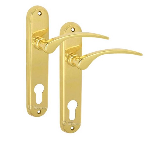 Ручки на планке Ева 72 W OLV золото - Фото №1