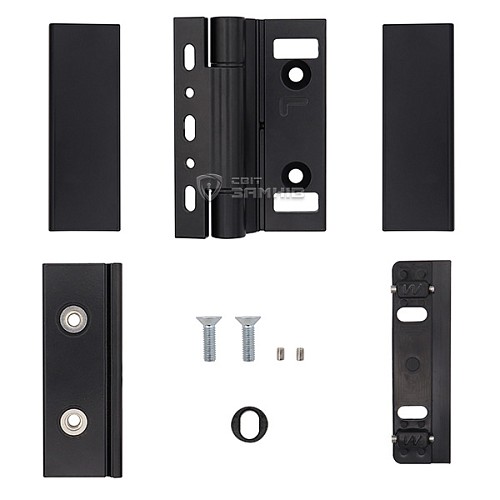 Завіс WALA WTA 8010441X для скляних дверей вузький матовий чорний - Фото №7