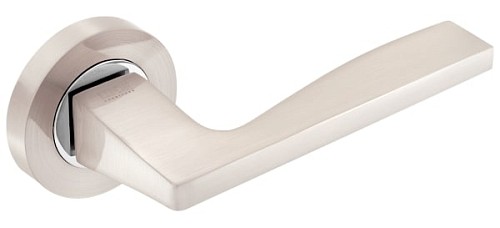 Ручки на розетте MVM/Linde A-1220 (T2-E3) SN/CP матовый никель / полированный хром  - Фото №2