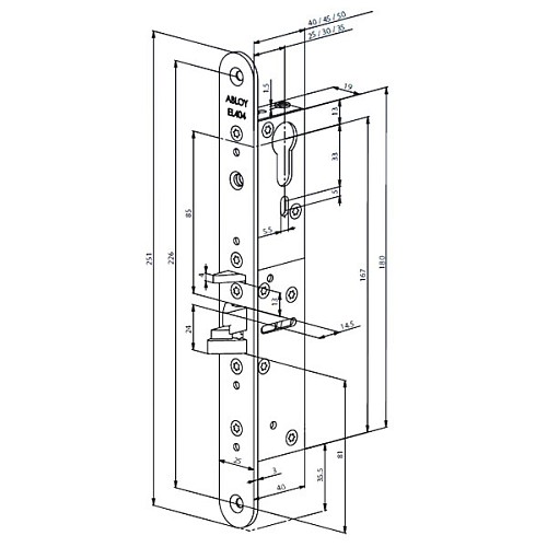 Електромеханічний замок ABLOY EL 404 (BS25/30/35мм) - Фото №4