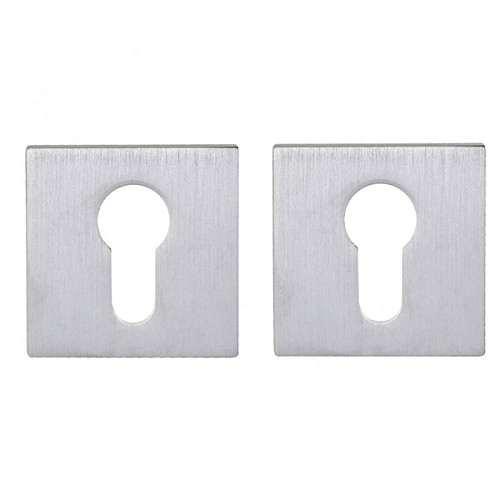 Накладки на сердцевину COMIT Lucy Q тонкая розетта брашований матовый хром