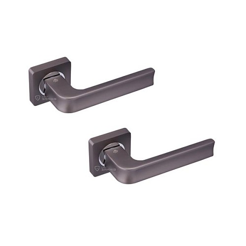 Ручки на розеті GAVROCHE Californium AL-A1 MBN/CP графіт/хром - Фото №1